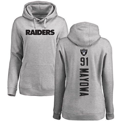 Men Oakland Raiders Ash Benson Mayowa Backer NFL Football #91 Pullover Hoodie Sweatshirts->nfl t-shirts->Sports Accessory